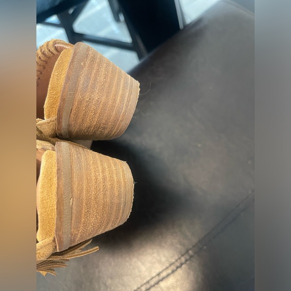 ANTELOPE dabney fringe mules in taupe suede leather 39 - Picture 4 of 6